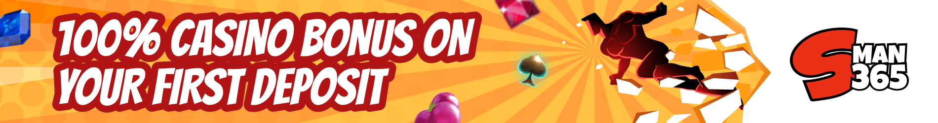 100% Casino Welcome Bonus 100% Casino Welcome Bonus